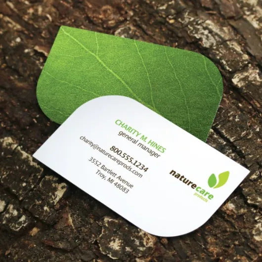 Leaf Circle Shape Visiting Card