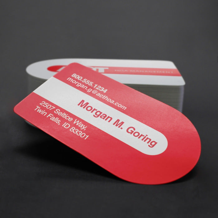 Half Circle Shape Visiting Card