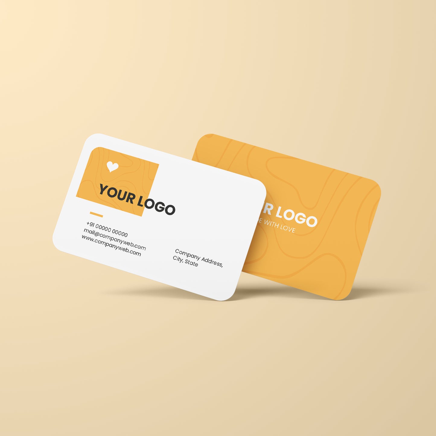 Rounded Corner Visiting Card