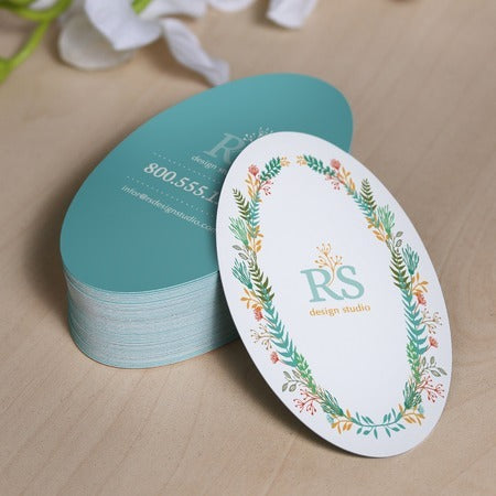 Oval Shape Visiting Card