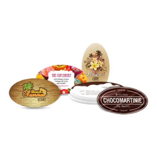 Oval Shape Visiting Card