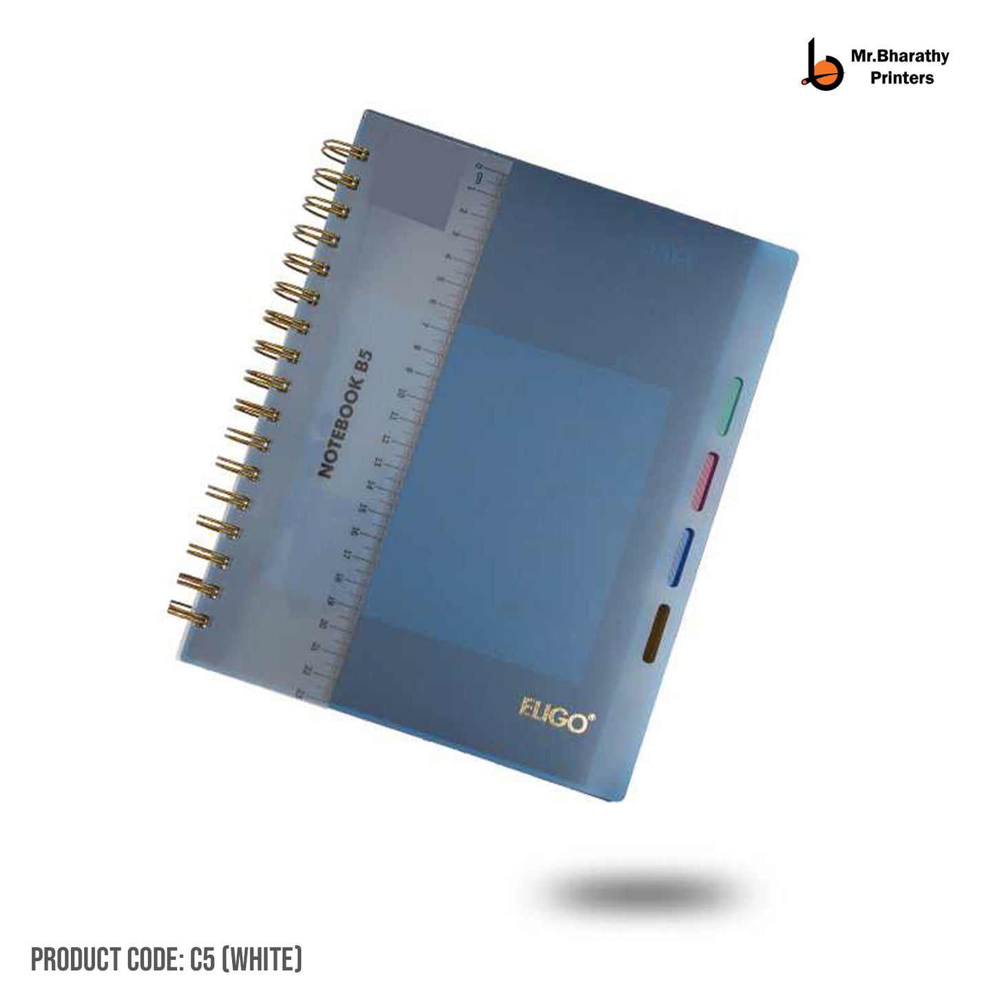 A5 Size Wiro Notebook- C5 White