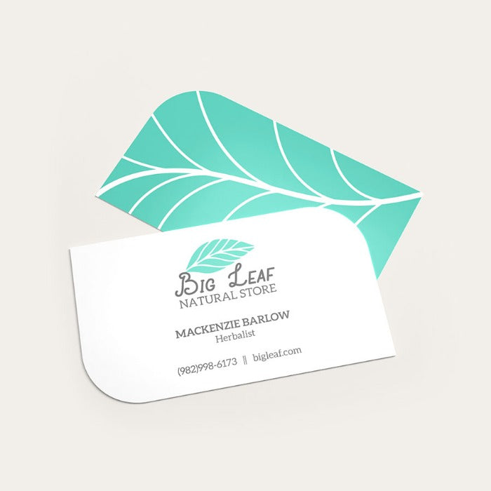 Leaf Circle Shape Visiting Card