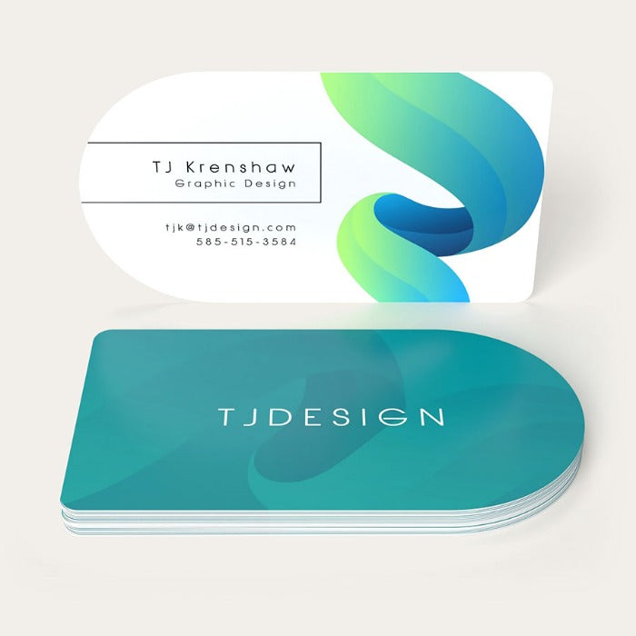Half Circle Shape Visiting Card